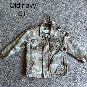 Old Navy Kids Tan Camouflage Jean Jacket